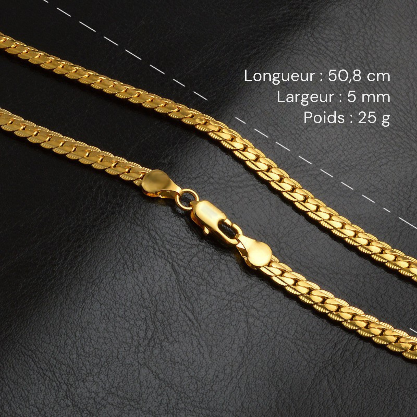 Collier Long Plaqué Or 50,8 cm