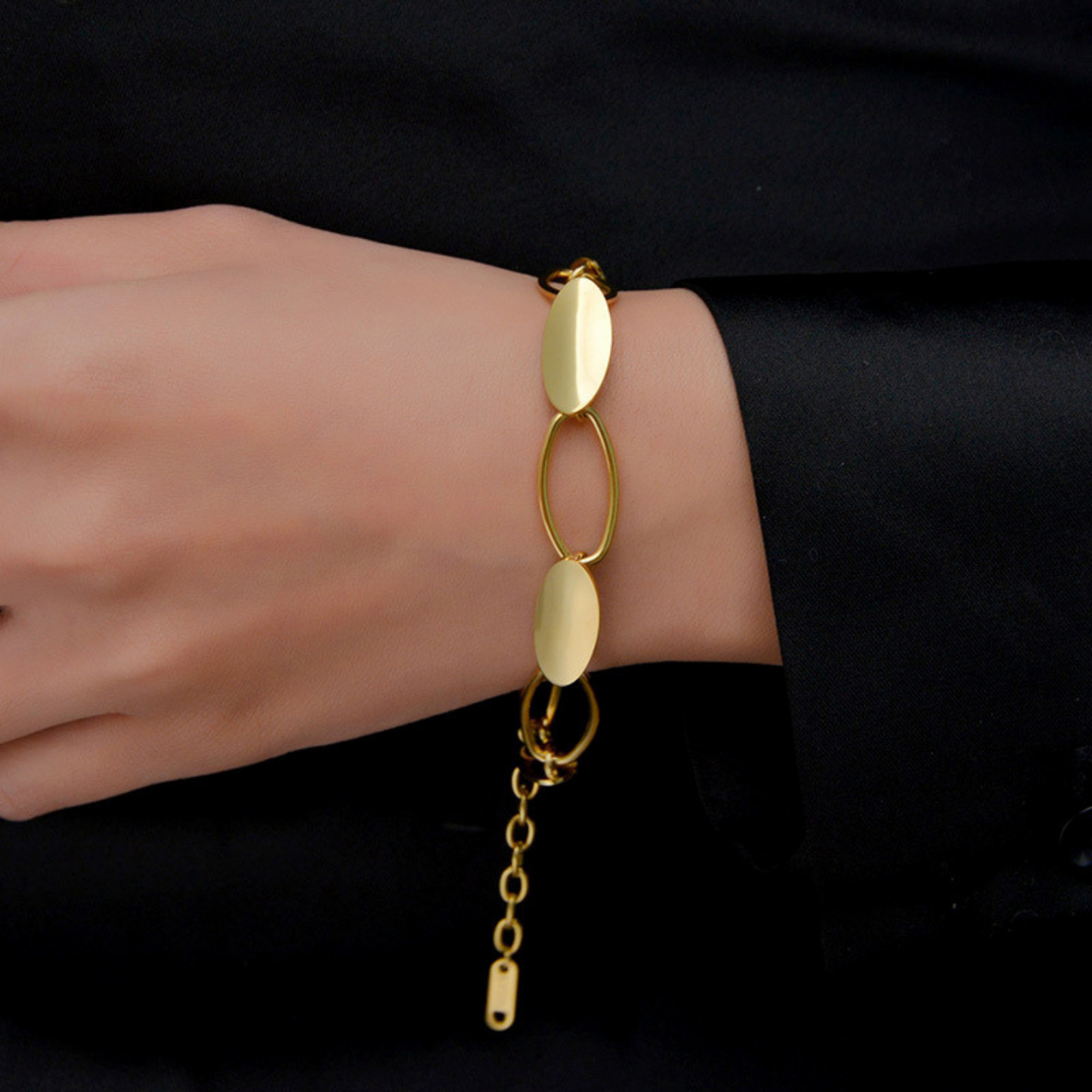 Bracelet Femme Style Urbain - Acier Inoxydable, Tendance Hip-hop Européenne & Américaine