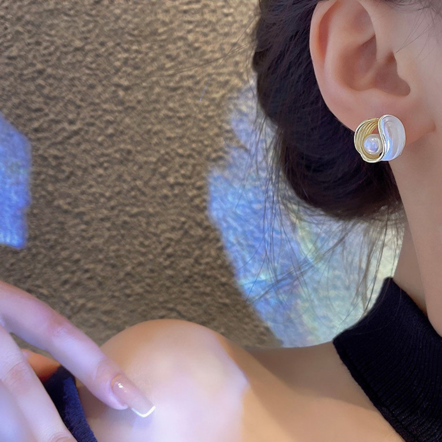 Boucles d'oreilles Ciel étoilé & Sables mouvants – Élégance intemporelle