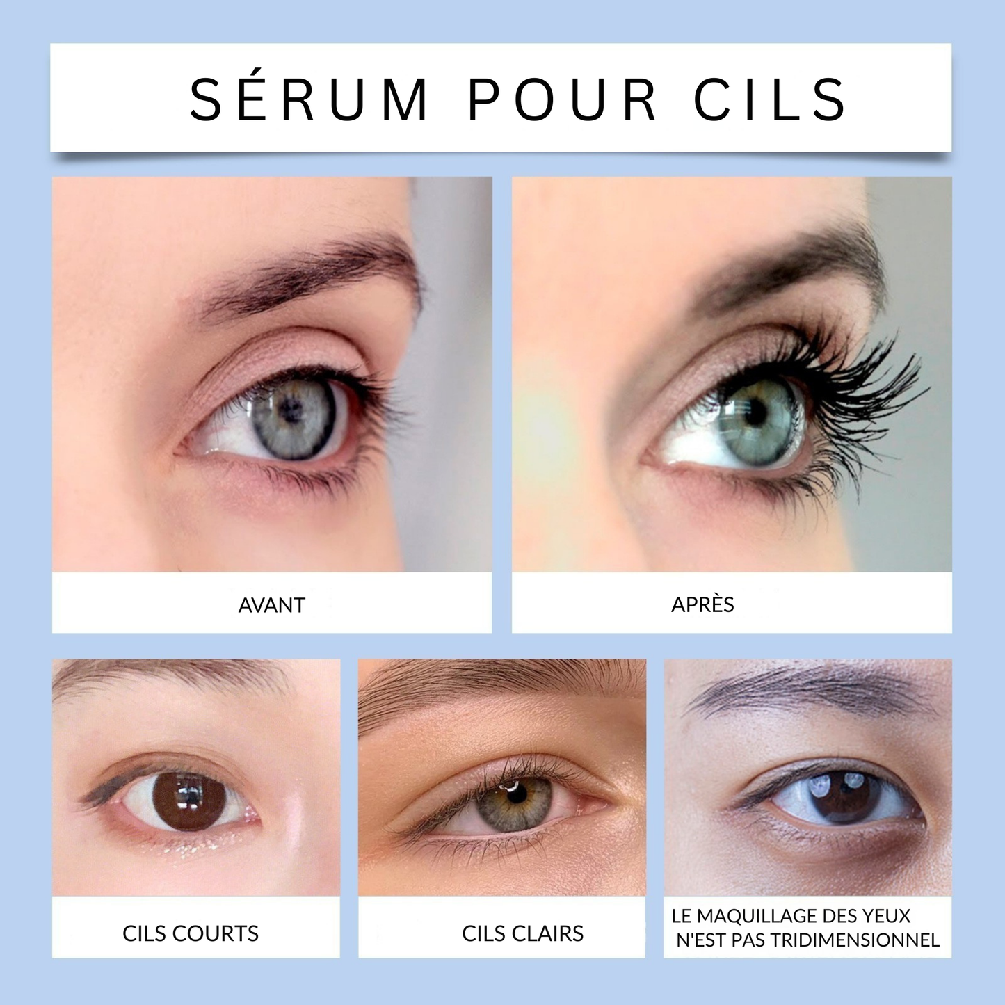 Sérum Croissance Cils JAYSUING – Longueur, Densité & Hydratation