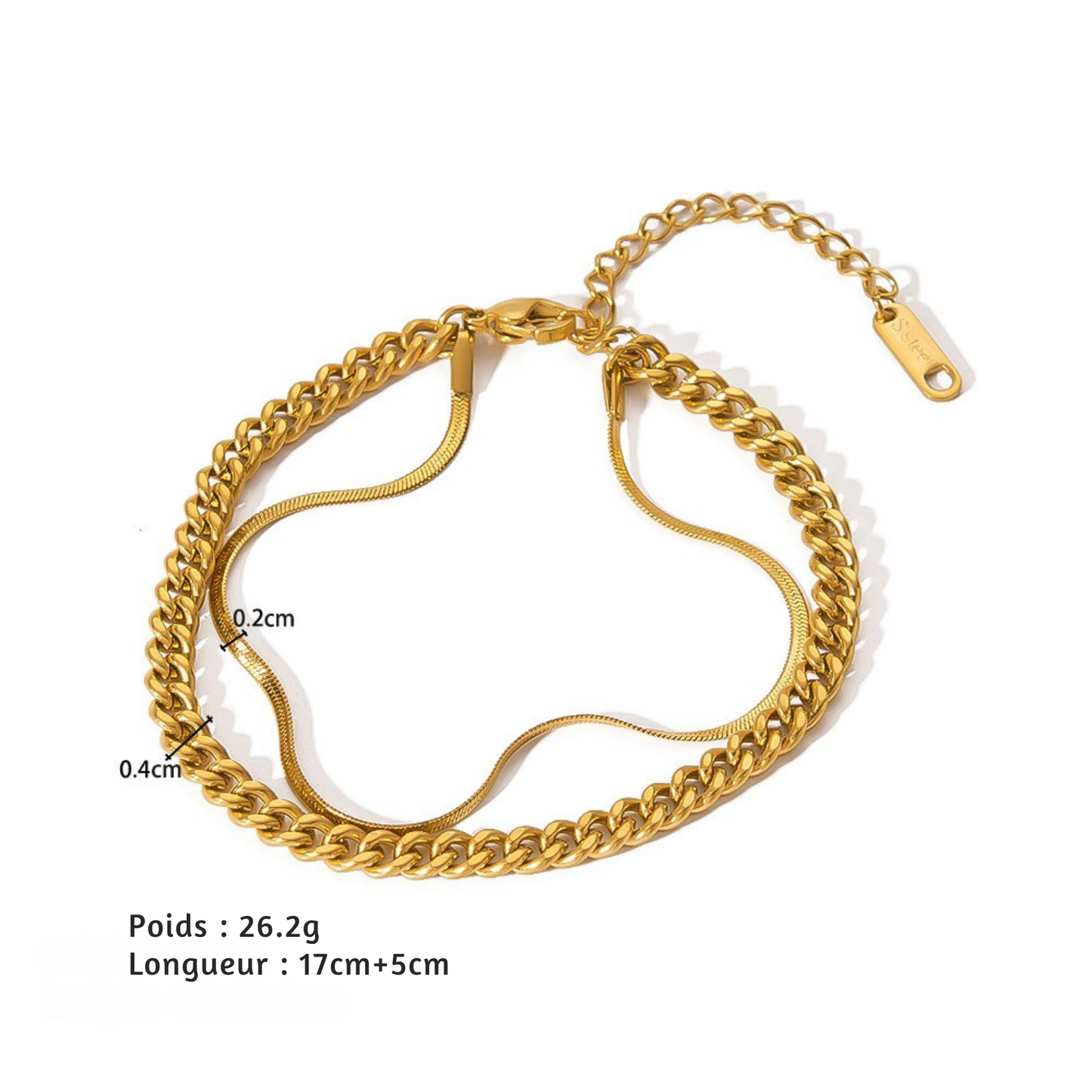 Bracelet en Acier Inoxydable – Élégance Minimaliste & Moderne