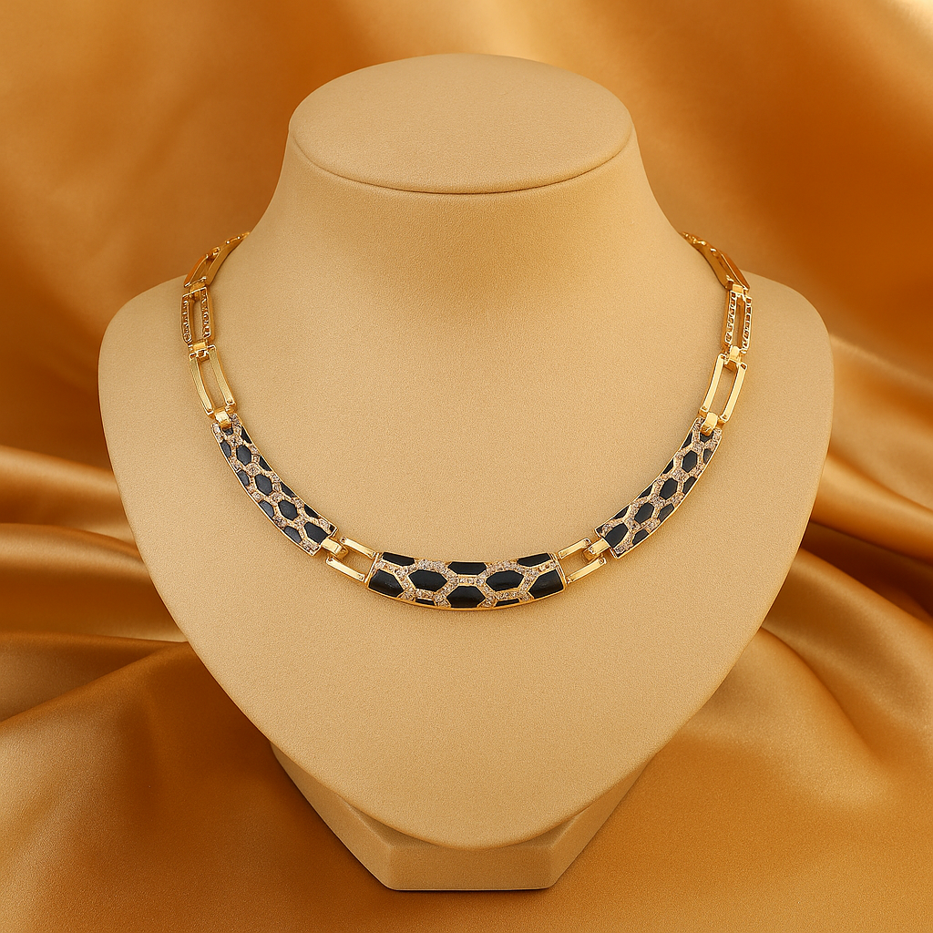 Parure chaîne serpent plaquée or – Élégance européenne et américaine