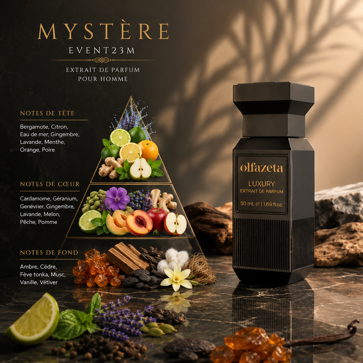 MYSTÈRE | Parfum Homme Frais Épicé Boisé – EVENT23M
