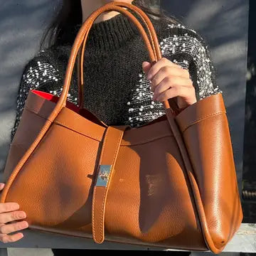 Sac en Cuir Véritable Fabriqué en Italie Élégant 45x25x20cm