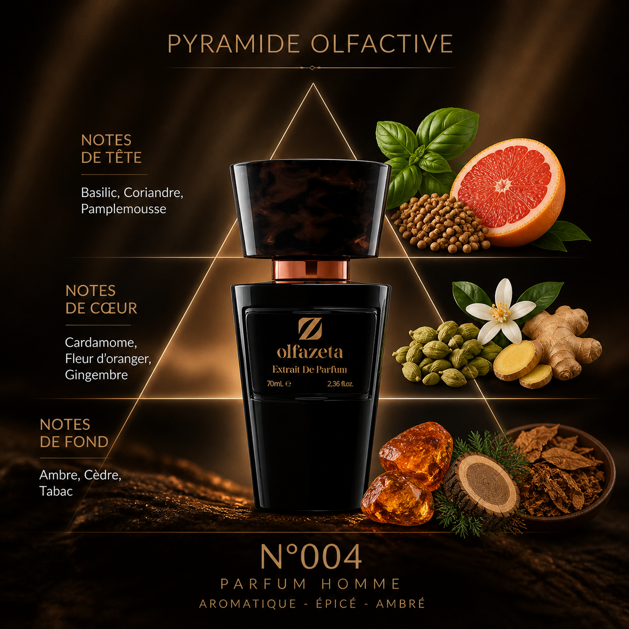 Parfum Homme Aromatique Épicé Ambré – Chogan N°004