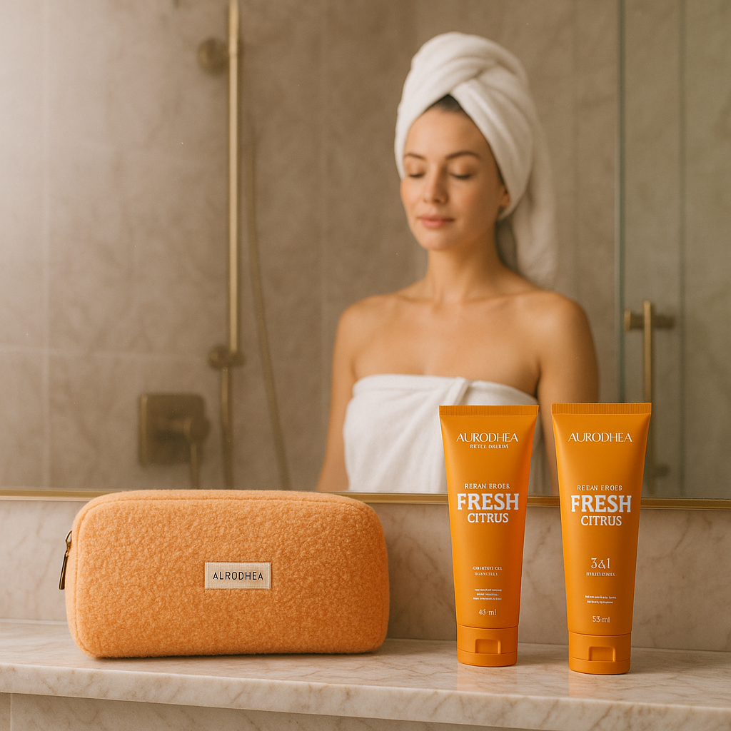 Coffret Soin Femme Combo Corps "Fresh Citrus" Hydratant : Gommage + Crème - N°BSET001