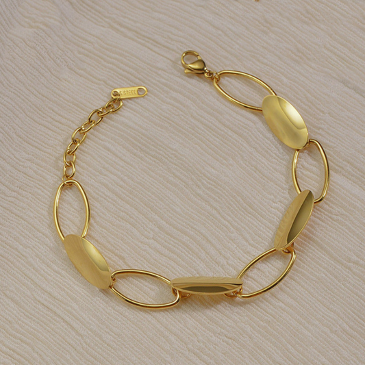 Bracelet Femme Style Urbain - Acier Inoxydable, Tendance Hip-hop Européenne & Américaine