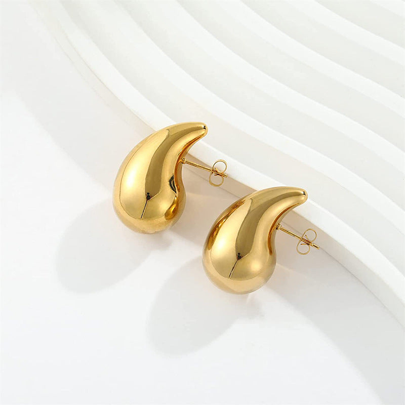 Boucles d’Oreilles Goutte d’Eau – Élégance Minimaliste & Qualité Inoxydable