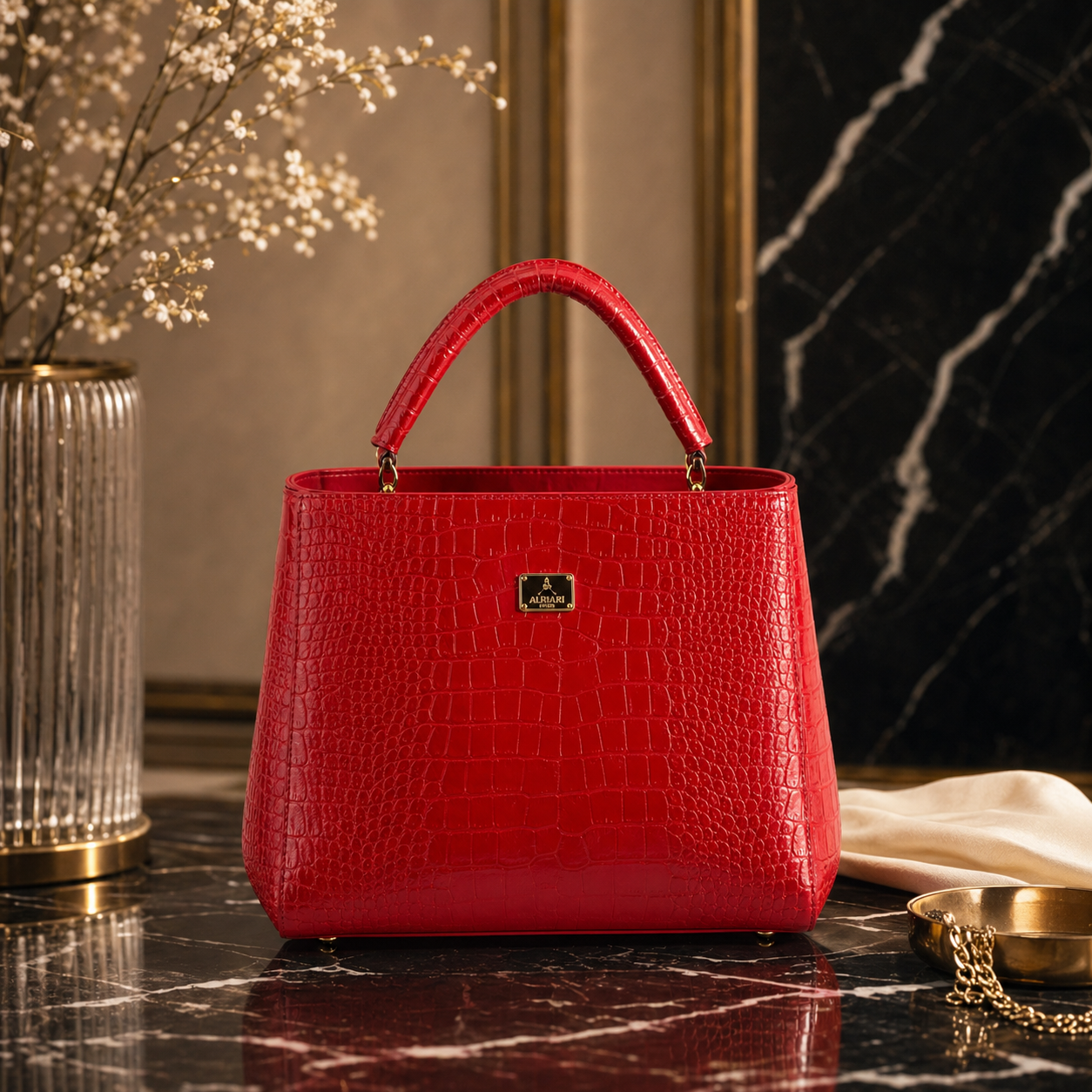 Sac Navona Crocco en cuir effet crocodile – Fabriqué en Italie