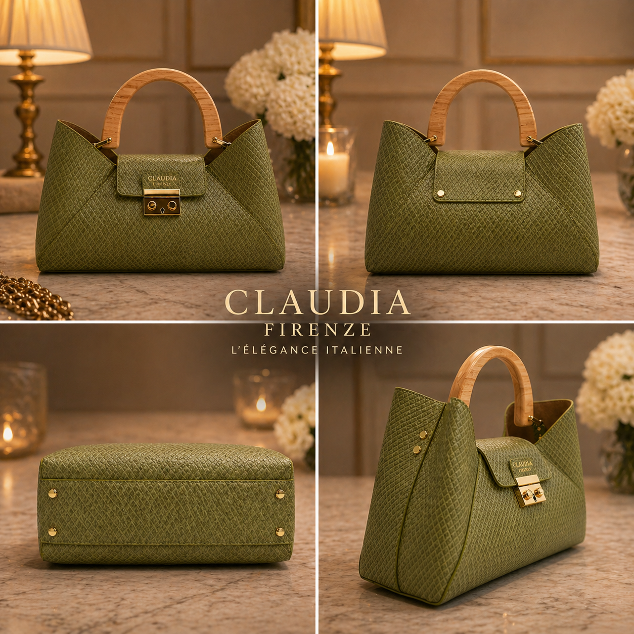 Sac Isa Sauge Femme Luxe en Cuir Italien | Claudia Firenze