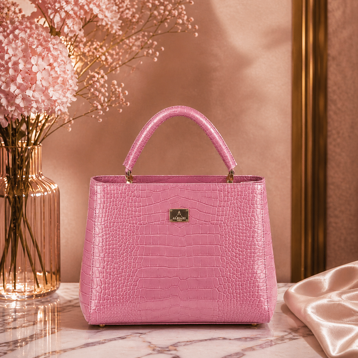 Sac Navona Crocco en cuir effet crocodile – Fabriqué en Italie
