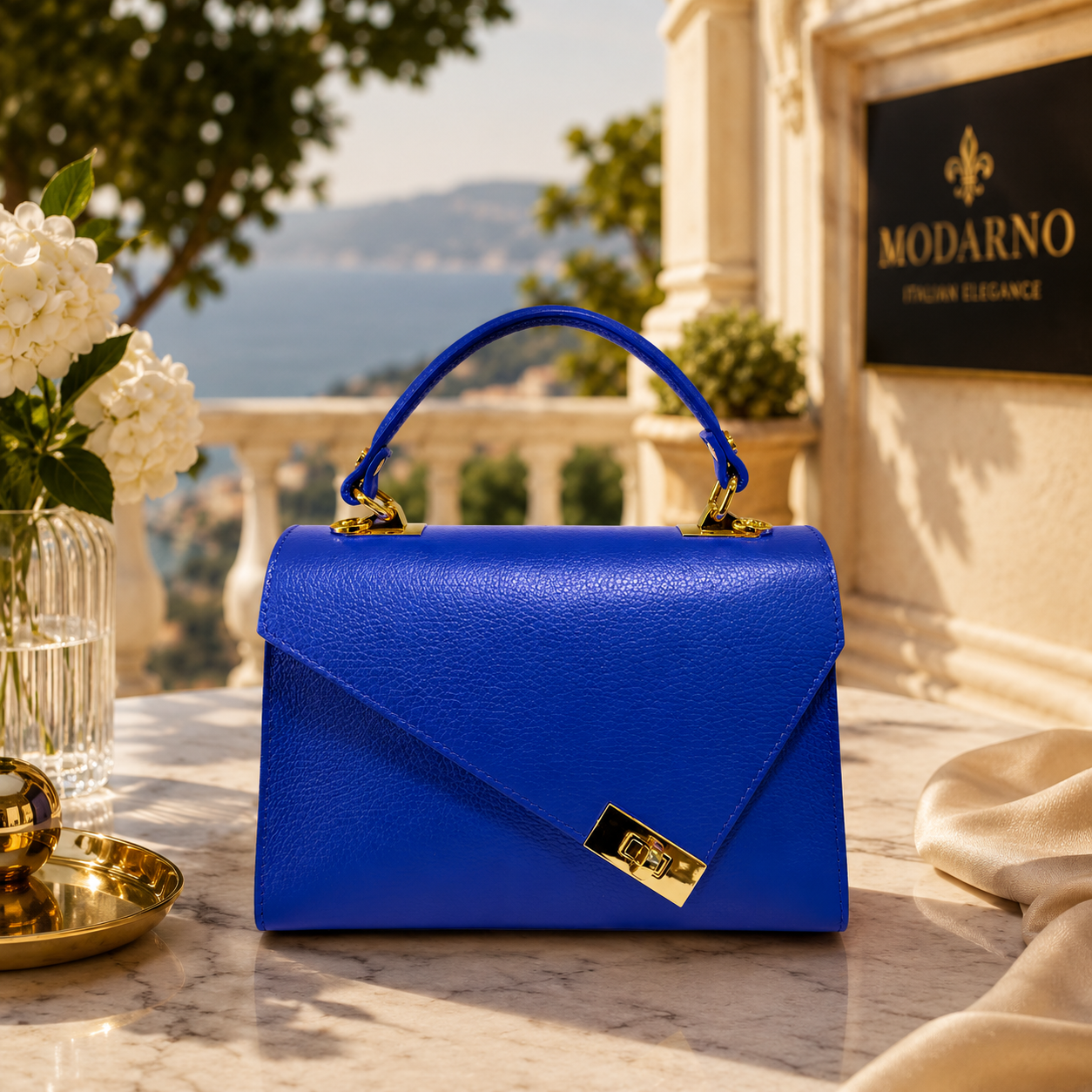 Sac Marina – Sac à Main Femme en Cuir Véritable Italien