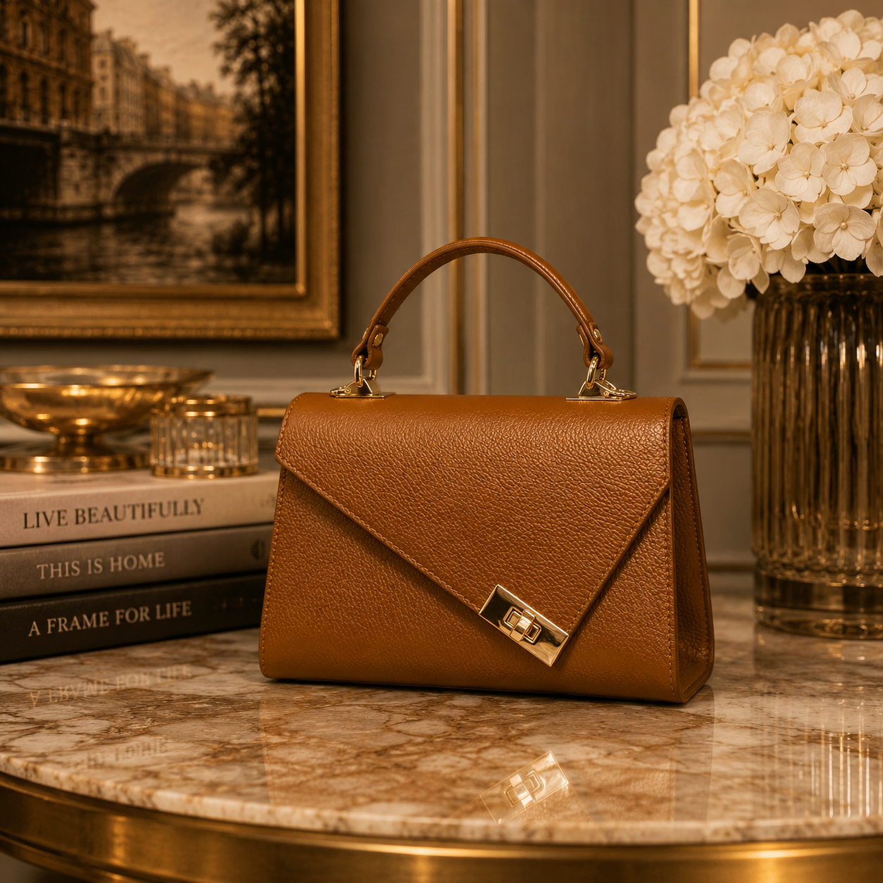 Sac Marina – Sac à Main Femme en Cuir Véritable Italien