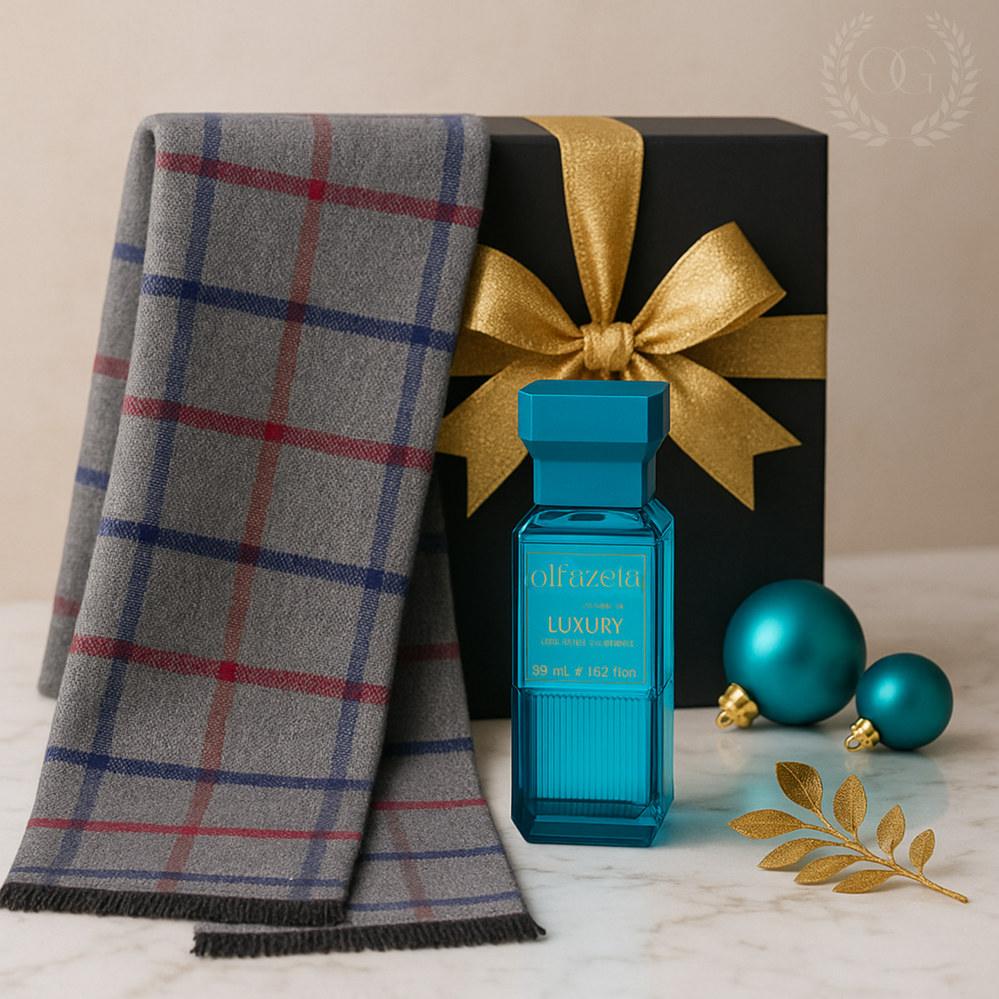 Coffret Cadeau Luxe – Écharpe Cachemire Homme & Parfum Luxury