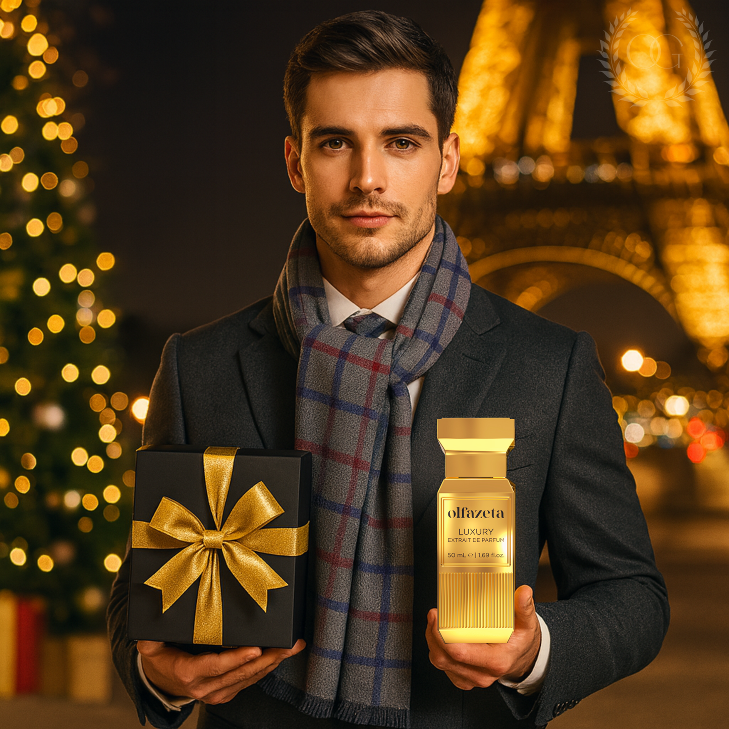 Coffret Cadeau Luxe – Écharpe Cachemire Homme & Parfum Luxury