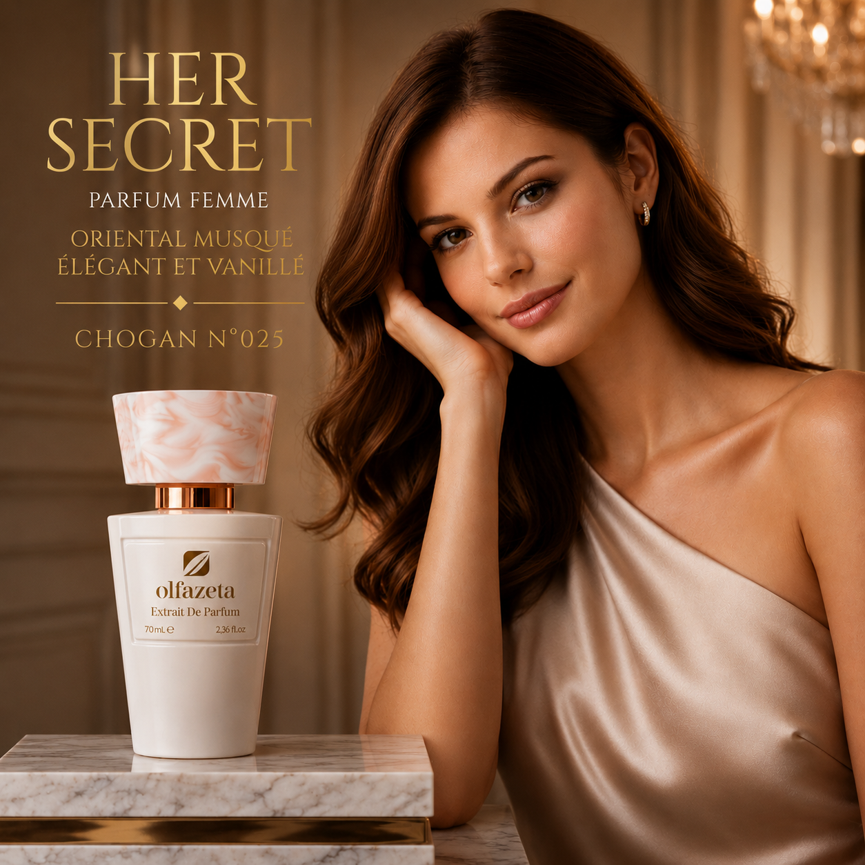 HER SECRET- Parfum Femme Oriental Musqué Élégant et Vanillé I Chogan N°025