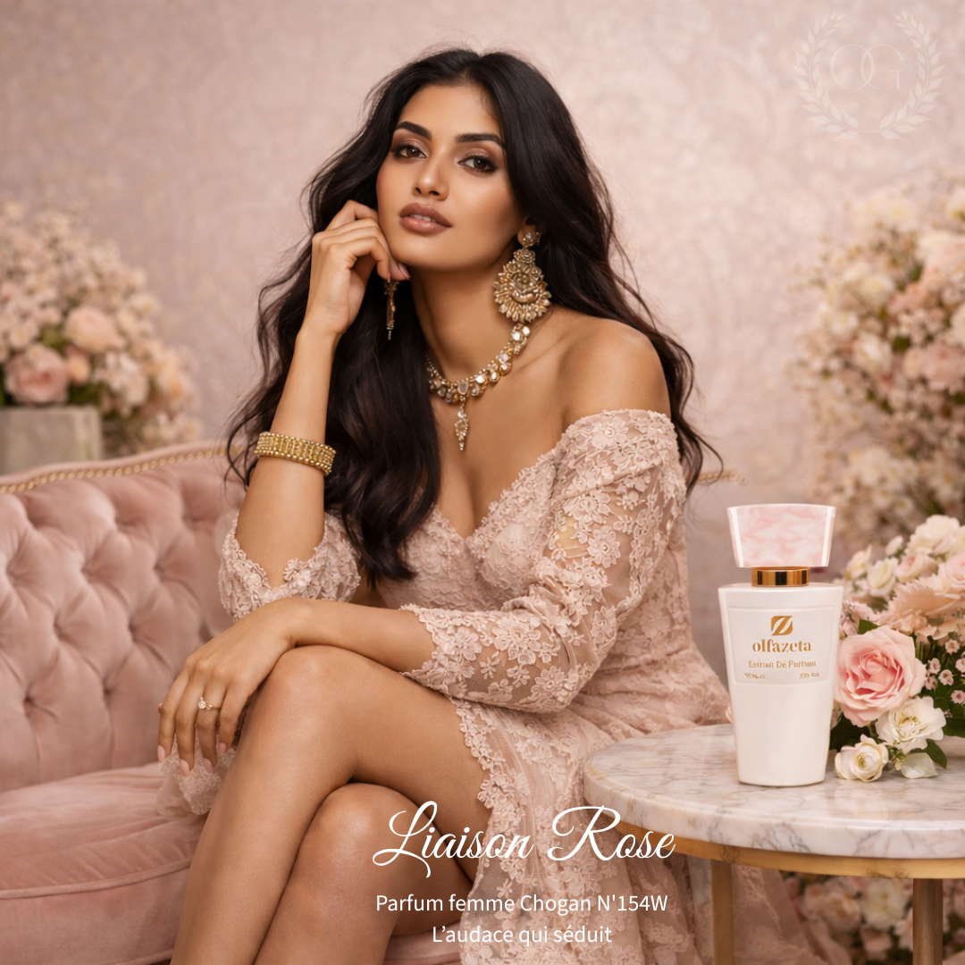 LIAISON ROSE - PARFUM FEMME - Fruité épicé ambré - Sillage élégant & audacieux | Chogan N°154W