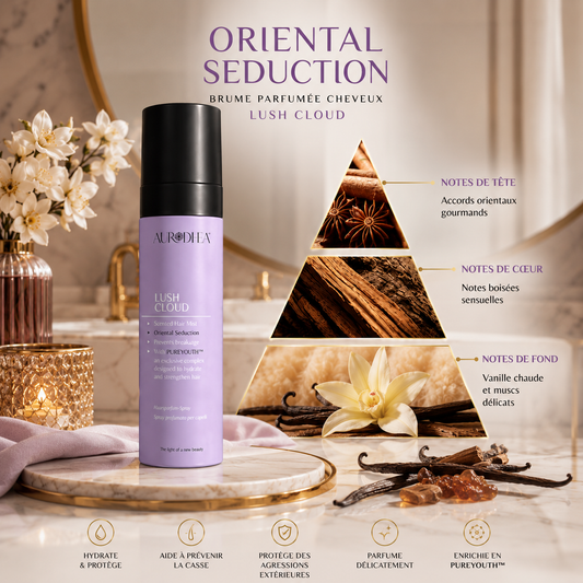 ORIENTAL SEDUCTION | Brume Cheveux Oriental Gourmand boisé - LUSH CLOUD  N° SHM005
