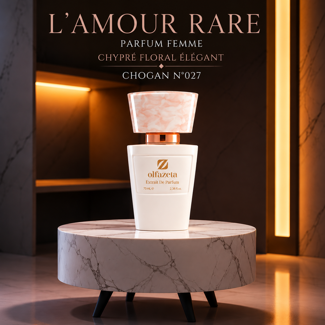 L’AMOUR RARE – Parfum Femme Chypré Floral Élégant | Chogan N°027