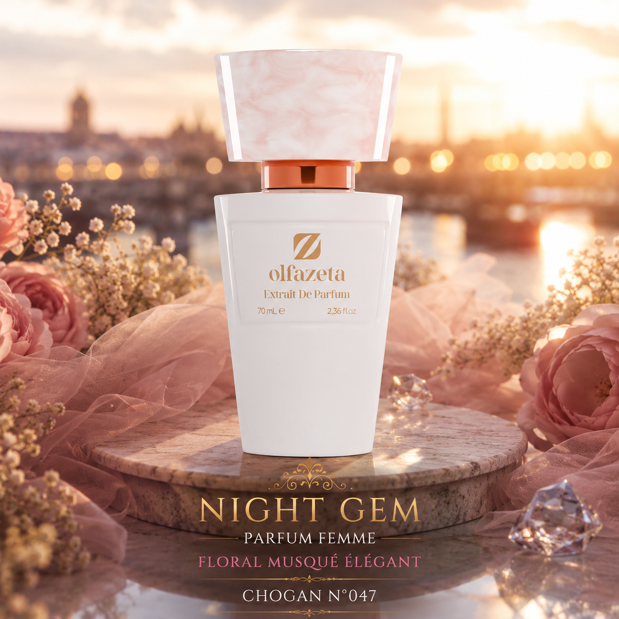 NIGHT GEM – Parfum Femme Floral Musqué Élégant | Chogan N°047