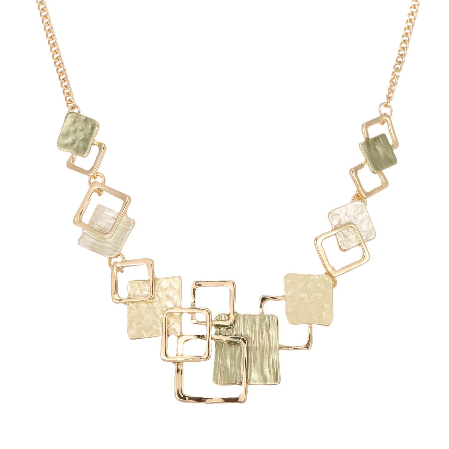 Parure géométrique colorée – Collier, bracelet & boucles d’oreilles style peinture à l’huile (Copie)