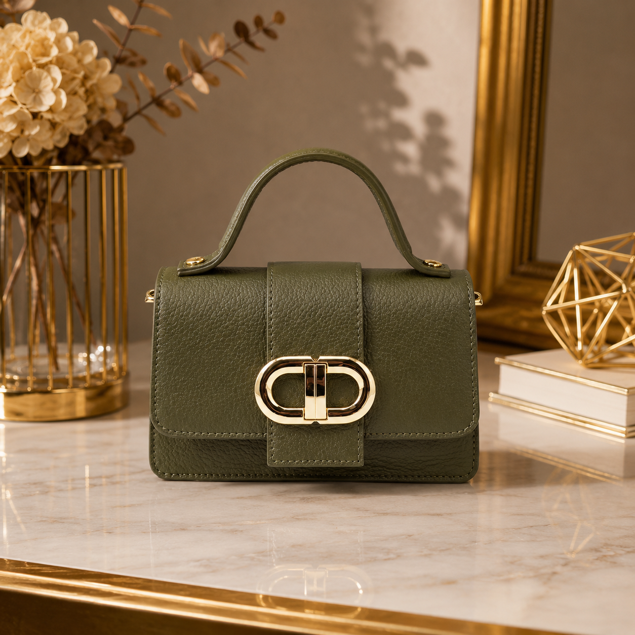 Sac Bandoulière MINI Femme Cuir Italien – Suie Valentin