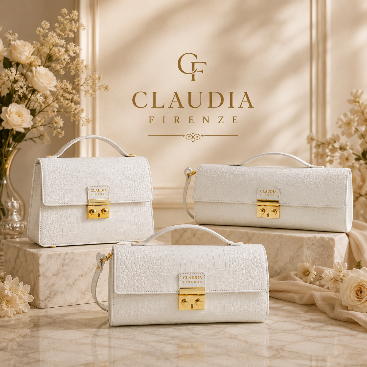 Sac Matilde Coco Blanc en Cuir Italien – Claudia Firenze
