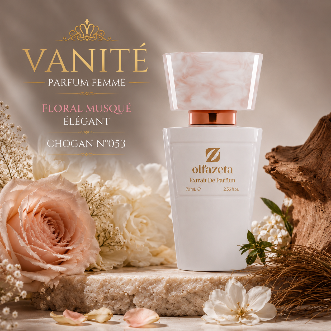 VANITÉ – Parfum Femme Floral Musqué Élégant | Chogan N°053