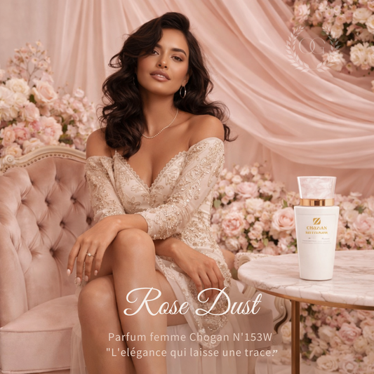 ROSE DUST - PARFUM FEMME - Floral rosé lumineux & boisé doux | Chogan n°153W