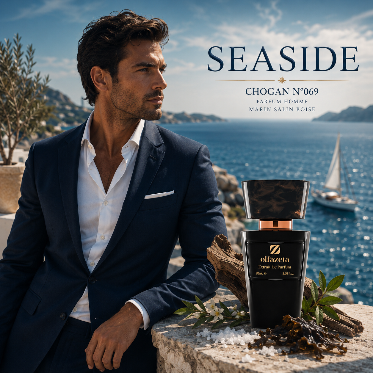 SEASIDE | Parfum Homme Marin Salin Boisé – Chogan N°069