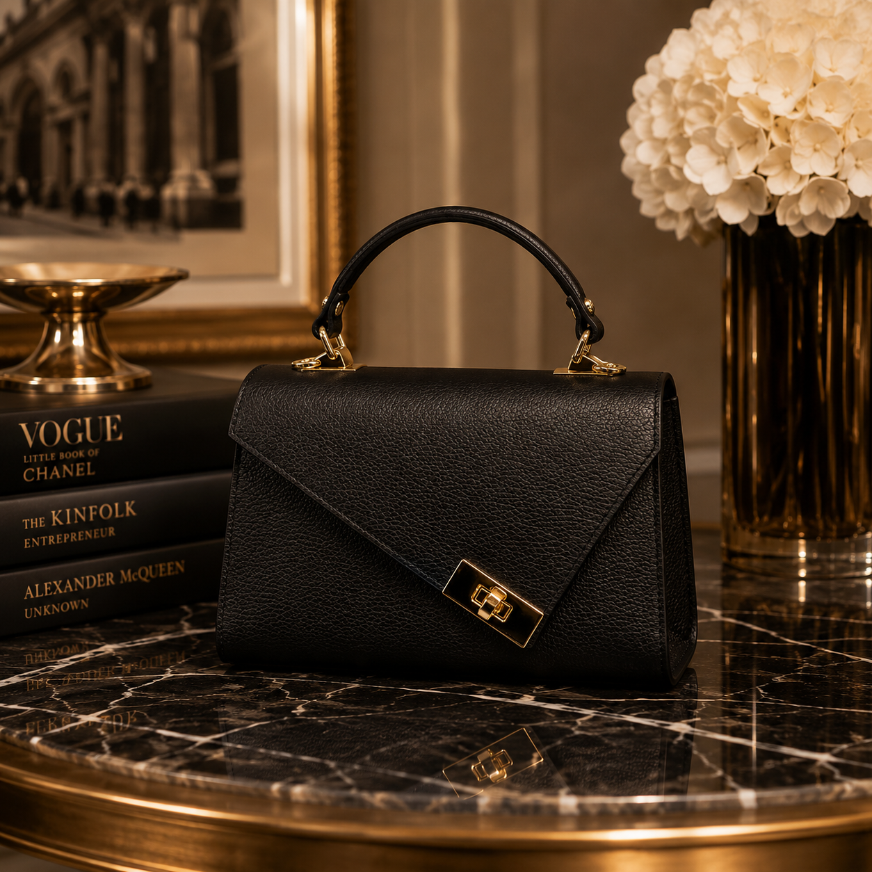 Sac Marina – Sac à Main Femme en Cuir Véritable Italien