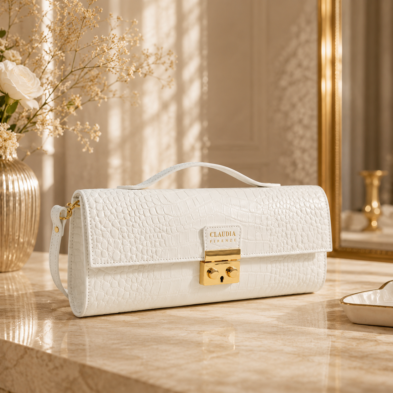 Sac Matilde Coco Blanc en Cuir Italien – Claudia Firenze