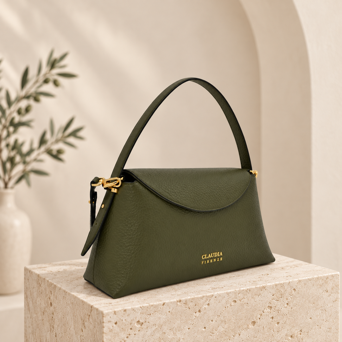 Sac à main Ornella – Vert éléphant