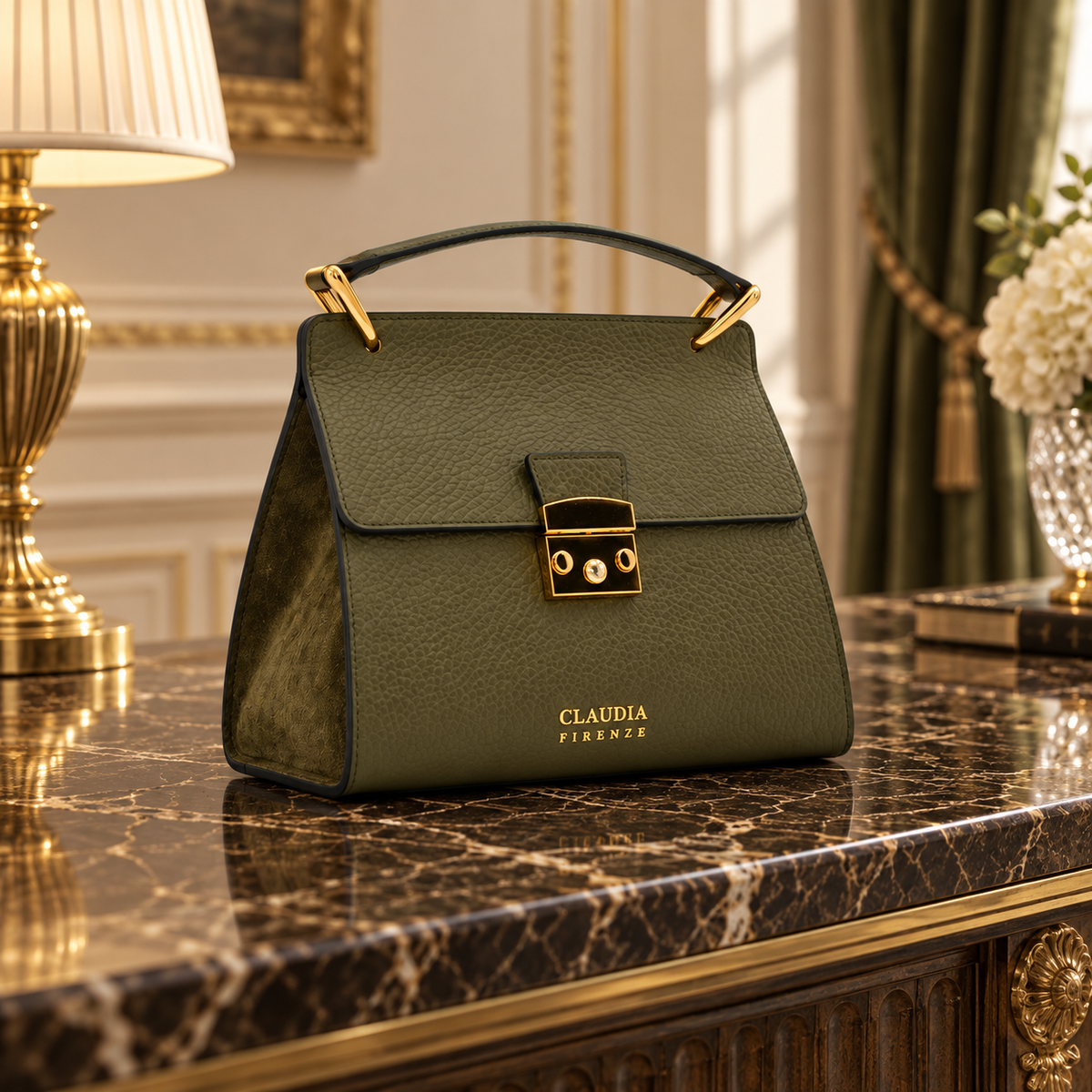 Sac à main Ottavia – Éléphant vert