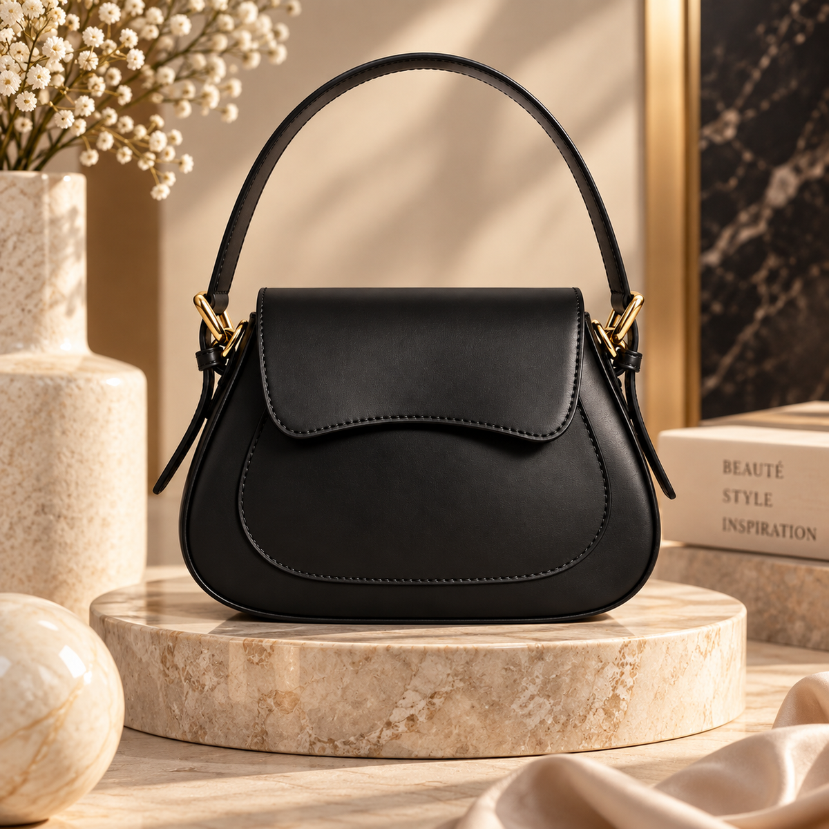Sac Evréo en Cuir Véritable avec Bandoulière Réglable