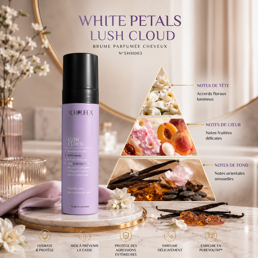 WHITE PETALS | Brume Cheveux Floral Fruité Oriental - LUSH CLOUD N° SHM003