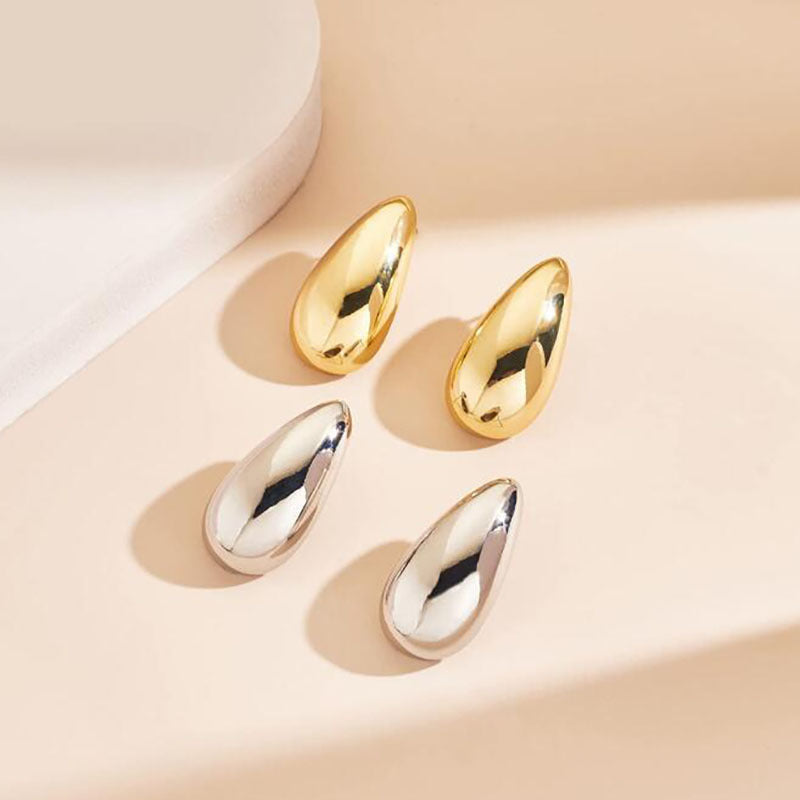 Boucles d’Oreilles Goutte d’Eau – Élégance Minimaliste & Qualité Inoxydable