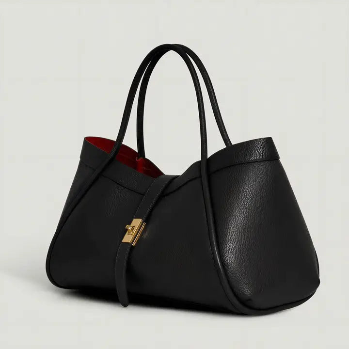 Sac en Cuir Véritable Fabriqué en Italie Élégant 45x25x20cm