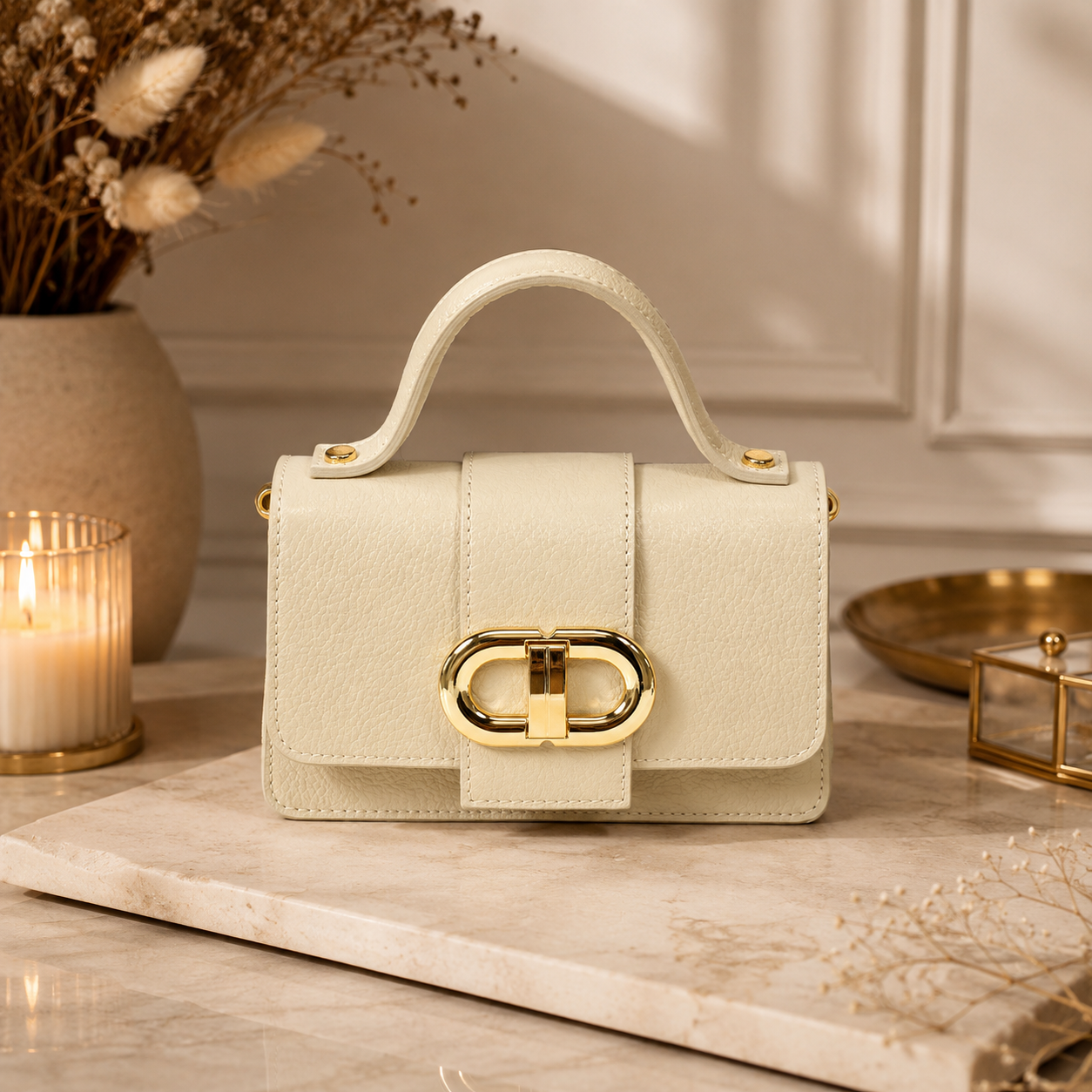 Sac Bandoulière MINI Femme Cuir Italien – Suie Valentin