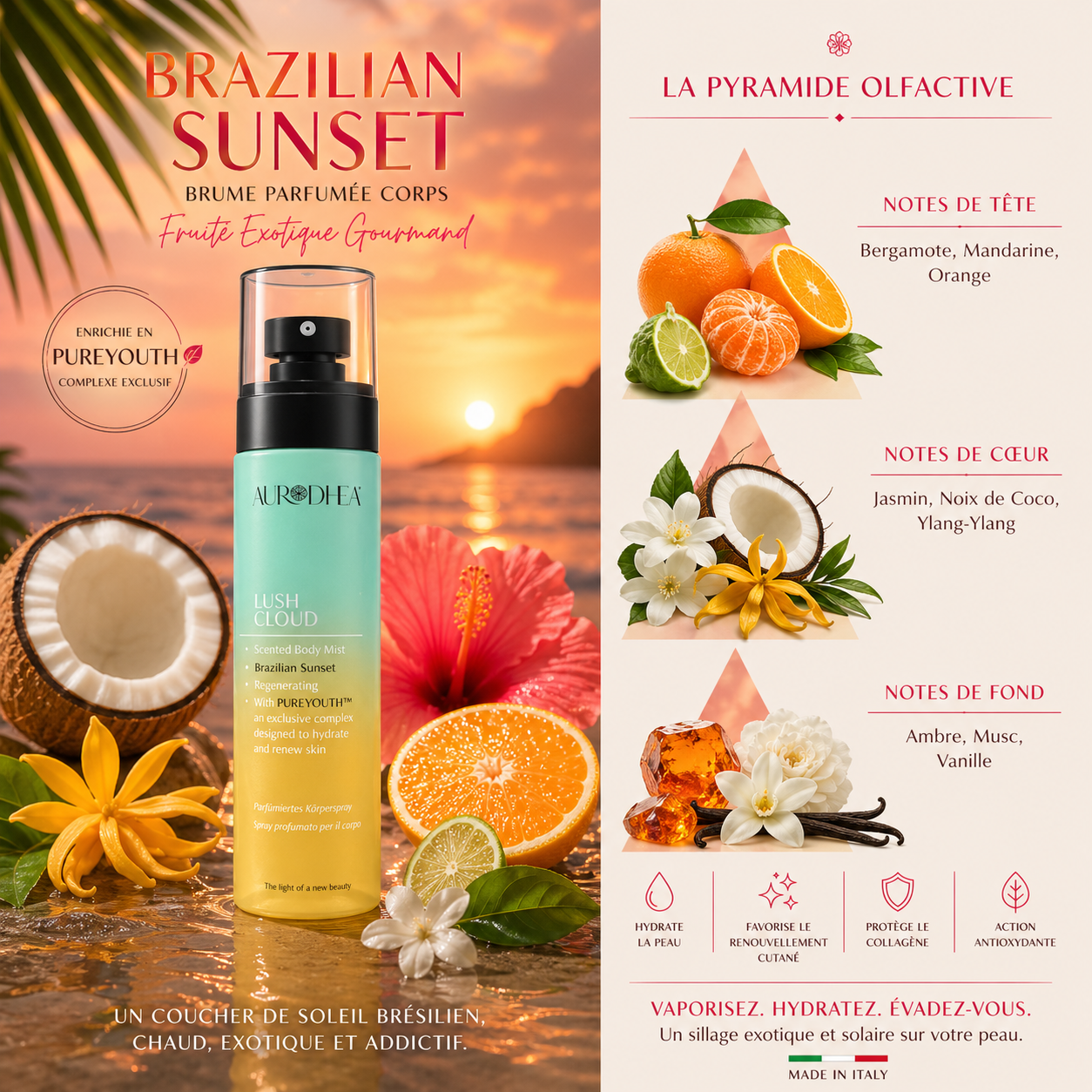 BRAZILIAN SUNSET | Brume Corps Femme Fruité Gourmand – Lush Cloud Chogan N°SBM005