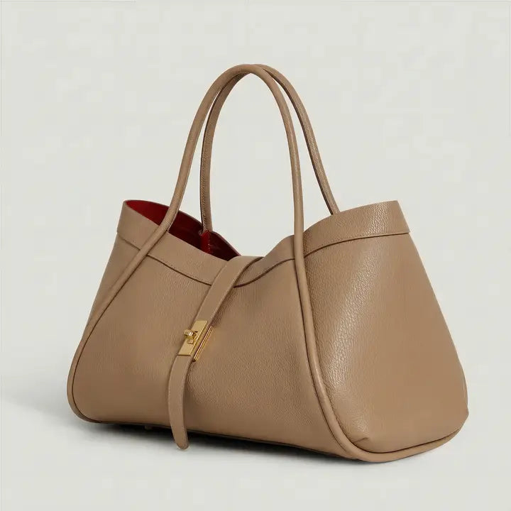 Sac en Cuir Véritable Fabriqué en Italie Élégant 45x25x20cm