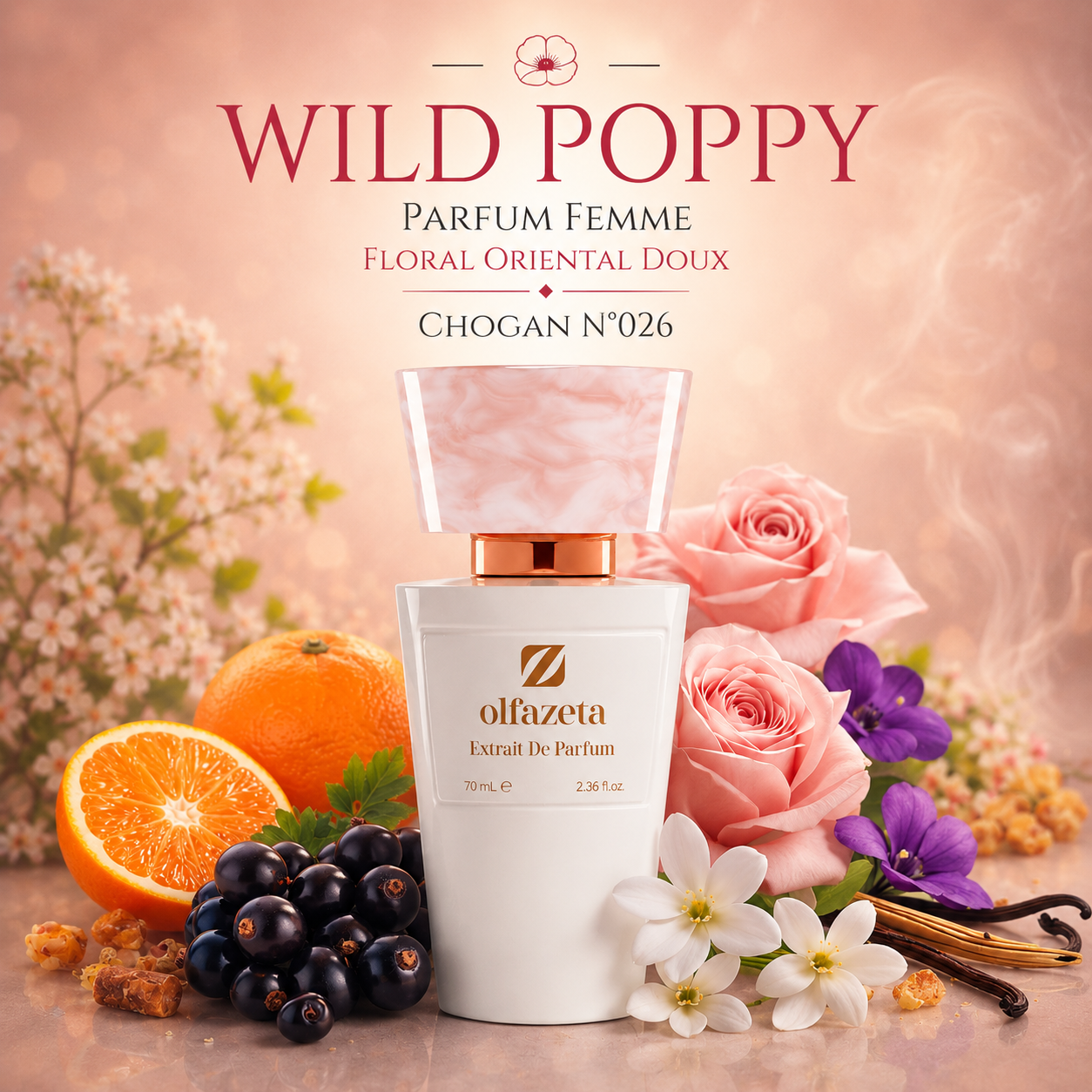 WILD POPPY  – Parfum Femme Floral Oriental Doux | Chogan N°026